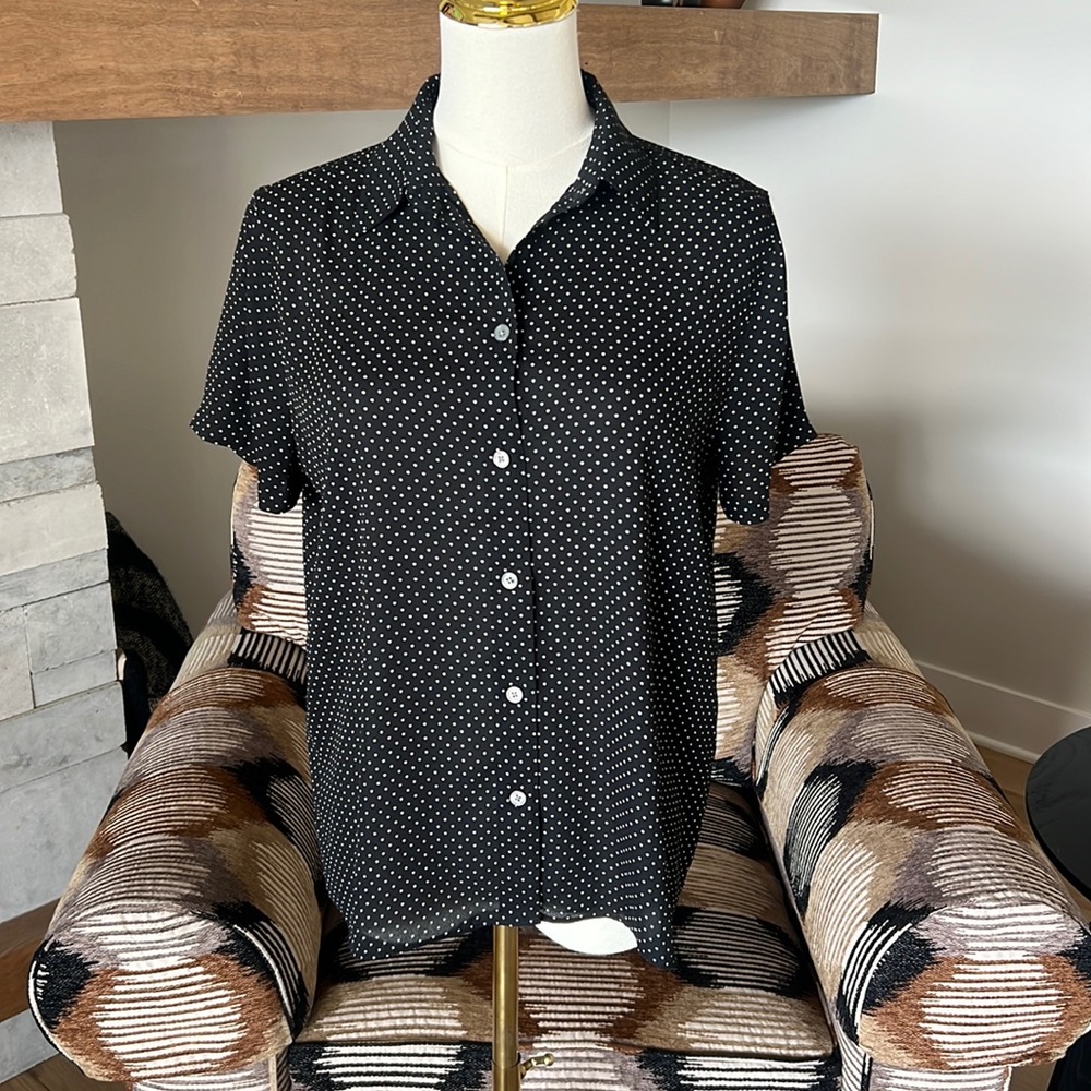 J. Crew Factory Polka Dot Blouse
